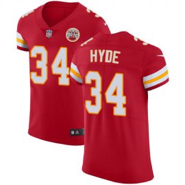 Nike Kansas City Chiefs #34 Carlos Hyde Red Team Color Mens Stitched NFL Vapor Untouchable Elite Jersey