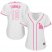 Los Angeles Dodgers #10 Justin Turner White/Pink Fashion Womens Stitched MLB Jersey