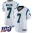 Nike Carolina Panthers #7 Kyle Allen White Youth Stitched NFL 100th Season Vapor Limited Jersey