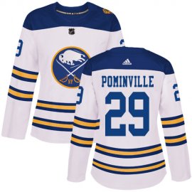 Adidas Buffalo Sabres #29 Jason Pominville White Authentic 2018 Winter Classic Womens Stitched NHL Jersey