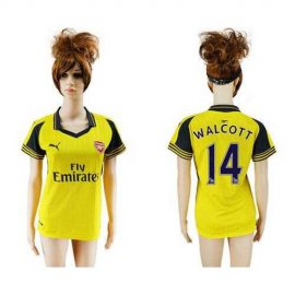 Womens Arsenal #14 Walcott Away Soccer Club Jersey