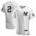 New York Yankees #2 Derek Jeter Mens Nike White Navy 2020 Hall of Fame Induction Patch Authentic MLB Jersey