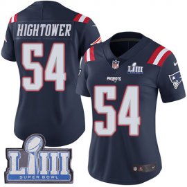 Nike New England Patriots #54 Donta Hightower Navy Blue Super Bowl LIII Bound Womens Stitched NFL Limited Rush Jersey