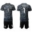 Germany #1 Neuer Black Goalkeeper Soccer Country Jersey