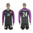 Holland #24 Vermeer Black Goalkeeper Long Sleeves Soccer Country Jersey