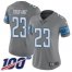 Nike Detroit Lions #23 Desmond Trufant Gray Womens Stitched NFL Limited Rush 100th Season Jersey