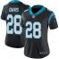 Nike Carolina Panthers #28 Mike Davis Black Team Color Womens Stitched NFL Vapor Untouchable Limited Jersey