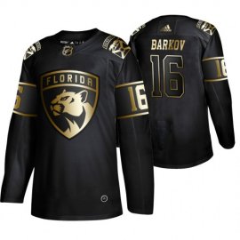 Adidas Florida Panthers #16 Aleksander Barkov Mens 2019 Black Golden Edition Authentic Stitched NHL Jersey