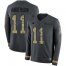 Nike Carolina Panthers #11 Robby Anderson Anthracite Salute to Service Mens Stitched NFL Limited Therma Long Sleeve Jersey