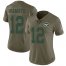 Nike New York Jets #12 Joe Namath Olive Womens Stitched NFL Limited 2017 Salute to Service Jersey