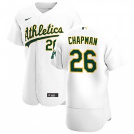 Oakland Athletics #26 Matt Chapman Mens Nike White Home 2020 Authentic Player MLB Jersey