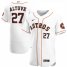 Houston Astros #27 Jose Altuve Mens Nike White Home 2020 Authentic Player MLB Jersey