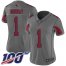Nike Arizona Cardinals #1 Kyler Murray Silver Womens Stitched NFL Limited Inverted Legend 100th Season Jersey