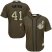 Cleveland Indians #41 Carlos Santana Green Salute to Service Stitched Youth MLB Jersey