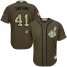 Cleveland Indians #41 Carlos Santana Green Salute to Service Stitched Youth MLB Jersey