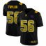 New York New York Giants #56 Lawrence Taylor Mens Black Nike Golden Sequin Vapor Limited NFL Jersey