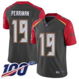 Nike Tampa Bay Buccaneers #19 Breshad Perriman Gray Mens Stitched NFL Limited Inverted Legend 100th Season Jersey