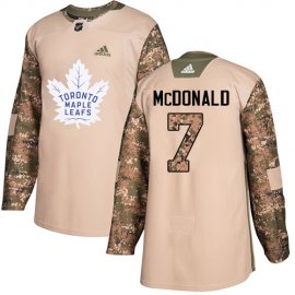 Adidas Toronto Maple Leafs #7 Lanny McDonald Camo Authentic 2017 Veterans Day Stitched NHL Jersey