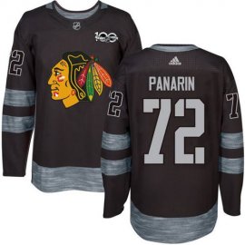Adidas Chicago Blackhawks #72 Artemi Panarin Black 1917-2017 100th Anniversary Stitched NHL Jersey