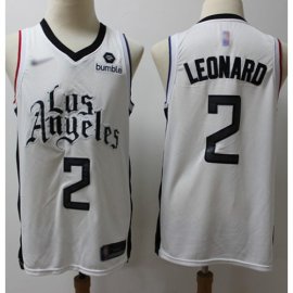 Clippers #2 Kawhi Leonard White Basketball Swingman City Edition 2019/20 Jersey