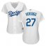 Los Angeles Dodgers #27 Alex Verdugo White Home Womens Stitched MLB Jersey
