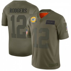 Nike Green Bay Packers #12 Aaron Rodgers Camo Mens Stitched NFL Limited 2019 Salute To Service Jersey