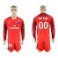 Paris Saint-Germain Personalized Red Long Sleeves Soccer Club Jersey