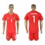 Belgium #1 COURTOIS Red Goalkeeper 2018 FIFA World Cup Soccer Jersey