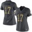 Nike New England Patriots #17 Antonio Brown Black Womens Stitched NFL Limited 2016 Salute to Service Jersey