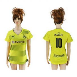 Womens Dortmund #10 M.Gotze Home Soccer Club Jersey