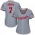 Washington Nationals #7 Trea Turner Grey Road 2019 World Series Champions Womens Stitched MLB Jersey