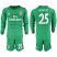 Real Madrid #25 Courtois Green Goalkeeper Long Sleeves Soccer Club Jersey