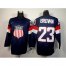 2014 Olympic Team USA #23 Dustin Brown Navy Blue Stitched NHL Jersey
