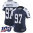 Nike Dallas Cowboys #97 Everson Griffen Navy Blue Thanksgiving Womens Stitched NFL 100th Season Vapor Throwback Limited Jersey