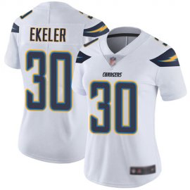 Nike Los Angeles Chargers #30 Austin Ekeler White Womens Stitched NFL Vapor Untouchable Limited Jersey