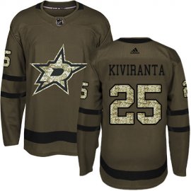 Adidas Dallas Stars #25 Joel Kiviranta Green Salute to Service Stitched NHL Jersey
