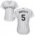 Colorado Rockies #5 Carlos Gonzalez White Strip Home Womens Stitched MLB Jersey