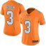 Nike Miami Dolphins #3 Josh Rosen Orange Womens Stitched NFL Limited Rush Jersey