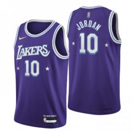 Los Angeles Los Angeles Lakers #10 Deandre Jordan Mens Nike Purple 2021/22 Swingman NBA Jersey – City Edition Mens