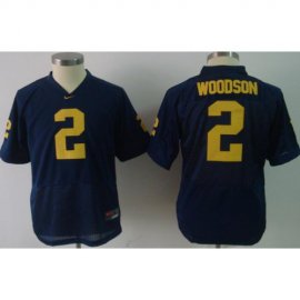 Kids Michigan Wolverines 2 woodson Blue NCAA Jerseys
