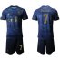 Real Madrid #7 Mariano Dark Blue Soccer Club Jersey