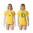 Womens Brazil #10 Zico Home Soccer Country Jersey