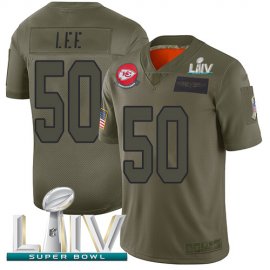 Nike Kansas City Chiefs #50 Darron Lee Camo Super Bowl LIV 2020 Mens Stitched NFL Limited 2019 Salute To Service Jersey