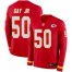 Nike Kansas City Chiefs #50 Willie Gay Jr. Red Team Color Youth Stitched NFL Limited Therma Long Sleeve Jersey