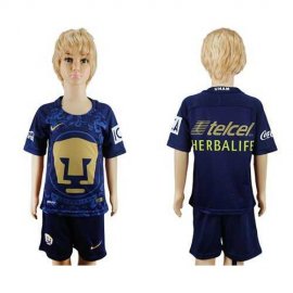 Pumas Blank Away Kid Soccer Club Jersey