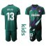 Atletico Madrid #13 Oblak Green Goalkeeper Kid Soccer Club Jersey