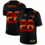 New England New England Patriots #26 Sony Michel Mens Black Nike Red Orange Stripe Vapor Limited NFL Jersey