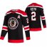 Chicago Blackhawks #2 Duncan Keith Black Mens Adidas 2020-21 Reverse Retro Alternate NHL Jersey