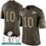 Nike Kansas City Chiefs #10 Tyreek Hill Green Super Bowl LIV 2020 Youth Stitched NFL Limited 2015 Salute to Service Jersey