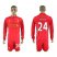 Liverpool #24 Allen Home Long Sleeves Soccer Club Jersey